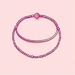 pink beaded ankle bracelet image
